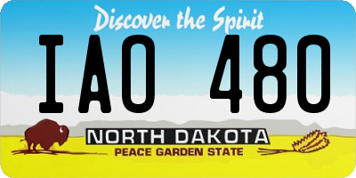 ND license plate IAO480