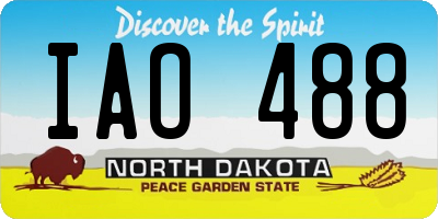 ND license plate IAO488