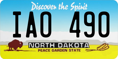 ND license plate IAO490