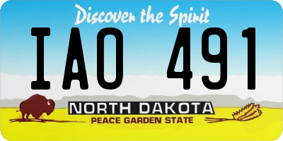 ND license plate IAO491