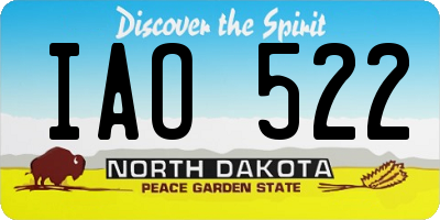ND license plate IAO522