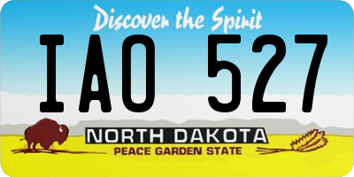 ND license plate IAO527