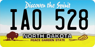 ND license plate IAO528