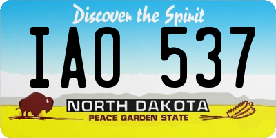 ND license plate IAO537