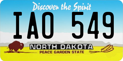 ND license plate IAO549