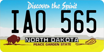 ND license plate IAO565