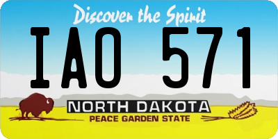 ND license plate IAO571