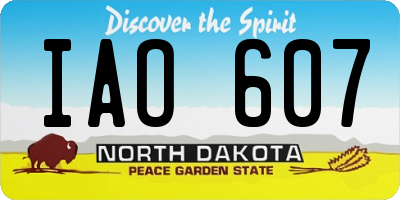 ND license plate IAO607