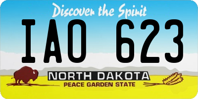 ND license plate IAO623