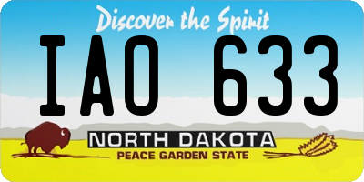 ND license plate IAO633
