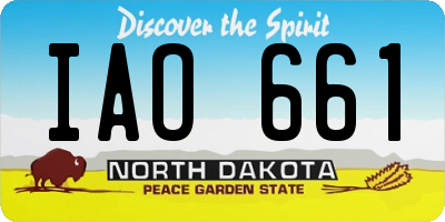 ND license plate IAO661