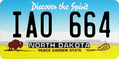 ND license plate IAO664