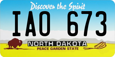 ND license plate IAO673