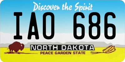 ND license plate IAO686