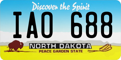 ND license plate IAO688