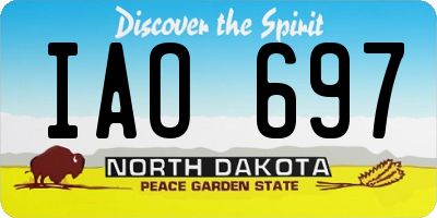 ND license plate IAO697