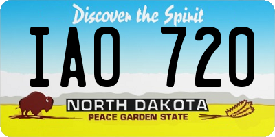ND license plate IAO720
