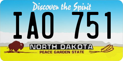 ND license plate IAO751