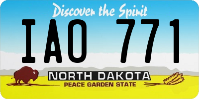 ND license plate IAO771
