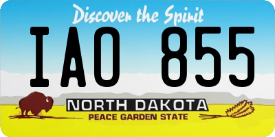 ND license plate IAO855