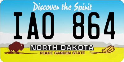 ND license plate IAO864