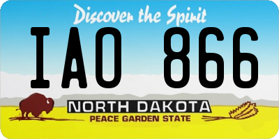 ND license plate IAO866