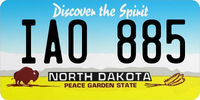 ND license plate IAO885