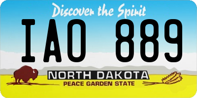 ND license plate IAO889