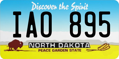 ND license plate IAO895