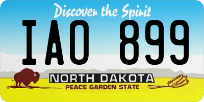 ND license plate IAO899
