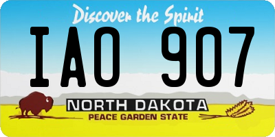 ND license plate IAO907