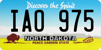 ND license plate IAO975