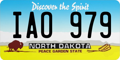 ND license plate IAO979
