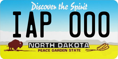 ND license plate IAP000