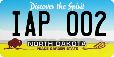 ND license plate IAP002