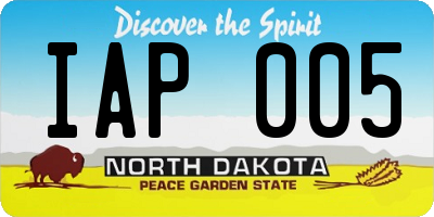 ND license plate IAP005