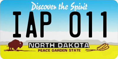 ND license plate IAP011