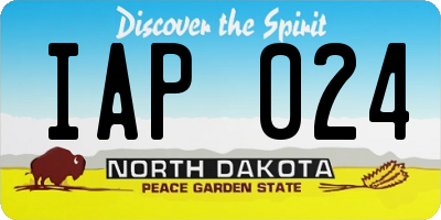 ND license plate IAP024