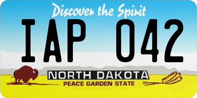 ND license plate IAP042