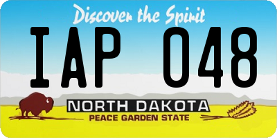 ND license plate IAP048