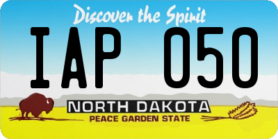 ND license plate IAP050
