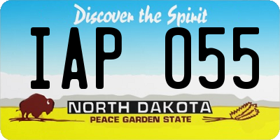 ND license plate IAP055