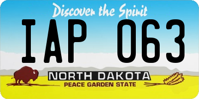 ND license plate IAP063