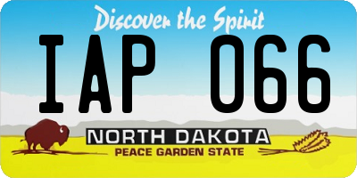 ND license plate IAP066