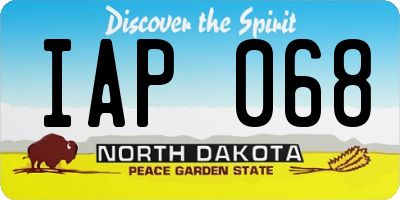 ND license plate IAP068