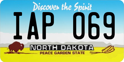 ND license plate IAP069