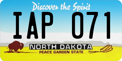 ND license plate IAP071