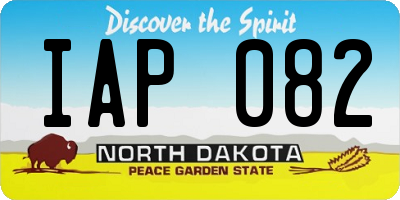 ND license plate IAP082