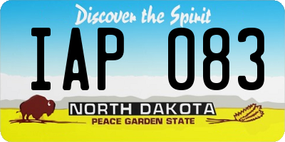 ND license plate IAP083
