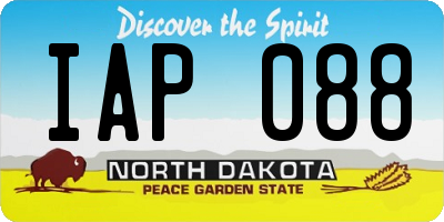 ND license plate IAP088